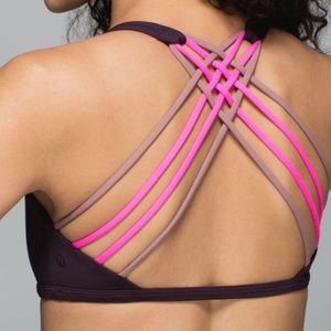 Lululemon Free to Be Wild Bra Black Cherry